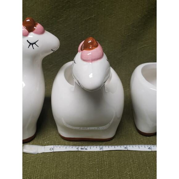 Uma the Unicorn Ceramic Animal Planter Pot for Succulents Small Plants or Decor - Picture 10 of 11